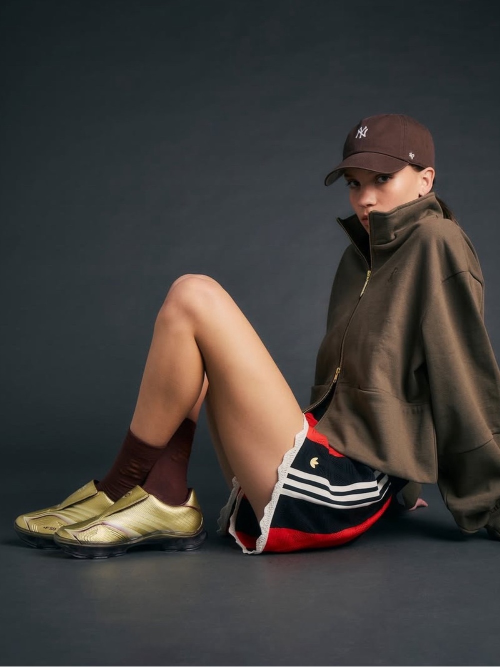 NWT ♥️🖤♥️ Adidas x Karen Walker sold out Firebird knit shorts in Red/Black - SM